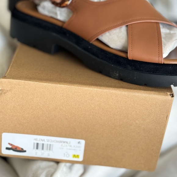 Helena Leather Crisscross Slingback Sandals - Picture 8 of 10